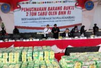 Pemusnahan narkoba 2 ton di Batam. Foto: INIKEPRI.COM