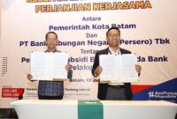 Pemerintah Kota Batam bersama PT Bank Tabungan Negara (Persero) Tbk menandatangani kesepakatan bersama tentang pemberian subsidi bunga kepada bank untuk pelaku usaha mikro. Foto: INIKEPRI.COM