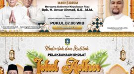 Gubernur Kepulauan Riau H. Ansar Ahmad akan menjadi khatib shalat Idul Adha 1446 H di Lapangan Pamedan Ahmad Yani Tanjungpinang, Jumat (6/6/2025).  Foto; INIKEPRI.COM/KepriProv 
