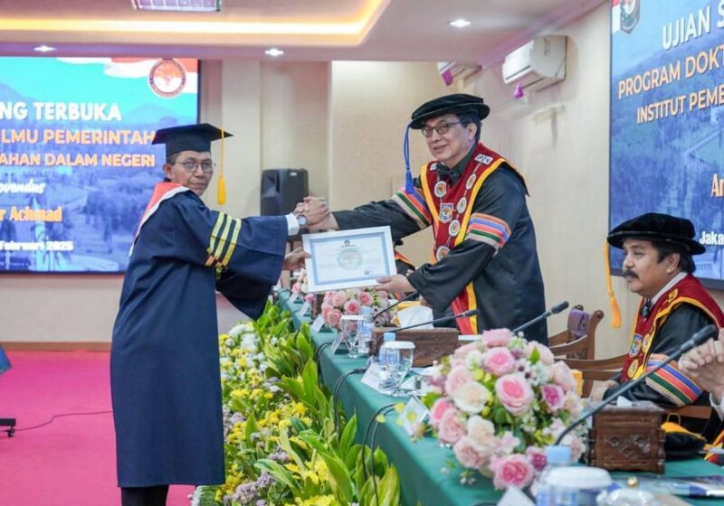 Amsakar Achmad setelah Sidang terbuka dilaksanakan pada 14 Februari 2025 di Kampus IPDN Jakarta, Cilandak. Foto: INIKEPRI.COM
