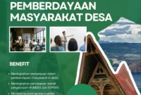 Flyer Program Pelatihan Pemberdayaan Masyarakat Desa yang akan dilakukan di 13 kota di Sumatera Utara. Foto: Diagram Indonesia Center & Pimpinan Wilayah Pemuda Muhammadiyah Sumut (PWPM Sumut)