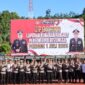 Upacara Korp Raport Kenaikan Pangkat bagi 19 personel Polres Lingga. Foto: INIKEPRI.COM
