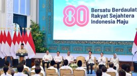 Peluncuran logo HUT RI ke-80. Foto: BPMI Setpres