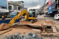 Pengganti gorong-gorong yang ambruk dengan pemasangan box culvert fi Jalan Brigjen Katamso, Batu 2 Tanjungpinang. Foto: INIKEPRI.COM/KepriProv 
