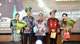 Wali Kota Batam Amsakar Achmad dalam acara pisah sambut Kepala Kejaksaan Negeri (Kajari) Batam yang digelar di Hotel Aston, Nagoya, Jumat (1/8/2025). Foto: INIKEPRI.COM