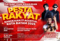Flyer pesta rakyat HUT RI ke-80 Kota Batam. Foto: Media Center Batam 