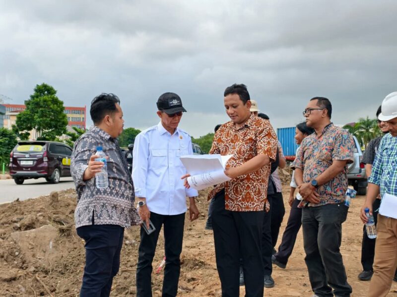 Wali Kota Batam Amsakar Achmad meninjau jalan sei panas. Foto: INIKEPRI.COM