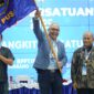 Akhmad Munir resmi terpilih sebagai Ketua Umum Persatuan Wartawan Indonesia (PWI) 2025-2030, dan Atal S. Depari sebagai Ketua Dewan Kehormatan (DK) pada Kongres PWI 2025 di Gedung BPPTIK Kementerian Komunikasi dan Digital (Kemkomdigi), Cikarang, pada Sabtu (30/8/2025). Foto: Amiriyandi InfoPublik.