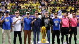 Kepala BP Batam, Amsakar Achmad mengapresiasi Batam Hi-School Futsal Championship 2025 yang digelar di Sport Hall Temenggung Abdul Jamal. Foto: INIKEPRI.COM/BP Batam 