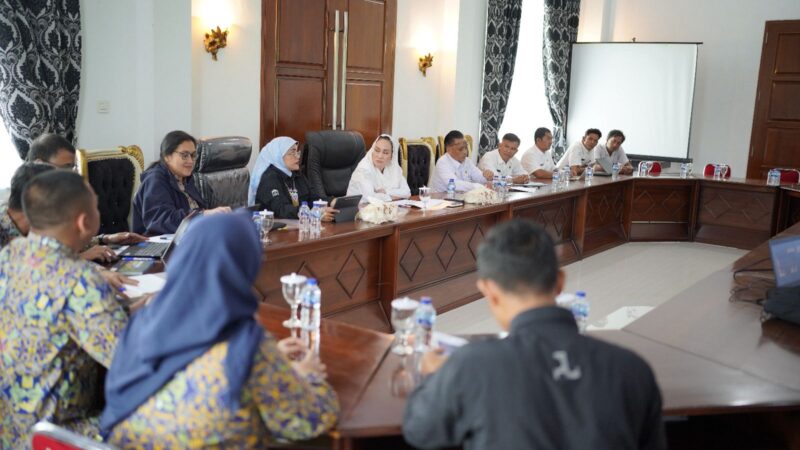 Bupati Natuna, Cen Sui Lan, menerima audiensi Balai Wilayah Sungai Sumatera (BWSS) IV Batam di ruang rapat Gedung Daerah, Kamis (20/8) pagi. Foto: INIKEPRI.COM/NatunaKab 