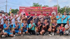 Penutupan final sepak takraw Polsek Belakangpadang. Foto: INIKEPRI.COM