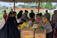 Kepolisian Resor Natuna melalui Polsek Bunguran Timur dan Polsek Bunguran Barat kembali menunjukkan kepeduliannya terhadap masyarakat dengan menggelar Gerakan Pangan Murah di beberapa titik wilayah, Sabtu (30/8/2025). Foto: INIKEPRI.COM