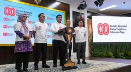 Wakil Menteri Sekretaris Negara (Wamensesneg) Juri Ardiantoro secara resmi meluncurkan rangkaian kegiatan Bulan Kemerdekaan Republik Indonesia ke-80 tahun 2025. Foto: ANTARA