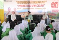Kegiatan EHD Singgah Sekolah digelar RSJKO Engku Haji Daud di SMAN 7 Tanjungpinang beberapa waktu lalu. Foto: INIKEPRI.COM