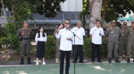apel gabungan di Dataran Engku Putri, Senin (1/9/2025). Foto: INIKEPRI.COM