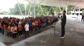 apel bersama Satuan Tugas (Satgas) Kebersihan di Dataran Engku Putri, Batamcentre, Minggu (7/9/2025). Foto: INIKEPRI.COM/Media Center Batam 