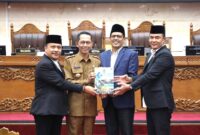 Amsakar Achmad dalam sidang paripurna DPRD Kota Batam, Senin (8/9/2025). Foto: INIKEPRI.COM