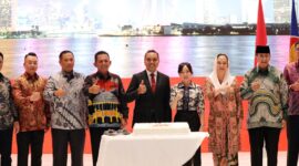 Bupati Natuna Cen Sui Lan menghadiri resepsi HUT RI Singapura. Foto: INIKEPRI.COM