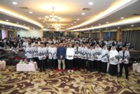 Wali Kota Batam, Amsakar Achmad, membuka Konferensi Kota VIII Persatuan Guru Republik Indonesia (PGRI) Kota Batam di Golden View Hotel, Bengkong, Jumat (12/9/2025).  Foto: INIKEPRI.COM