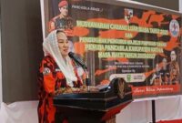 Bupati Natuna Cen Sui Lan saat menyampaikan pidato. Foto: Istimewa 