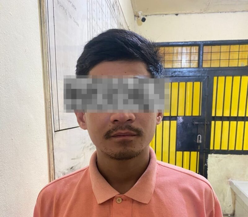 Unit Reskrim Polsek Batu Aji bergerak cepat dan berhasil menangkap seorang pria berinisial MTD (28), terduga pelaku pembacokan terhadap seorang pemuda, AA, di kawasan Marina City, Kelurahan Tanjung Uncang. Foto: Polsek Batuaji 