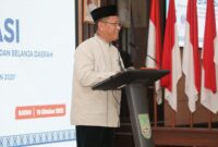 Penjabat (Pj) Sekretaris Daerah Kota Batam, Firmansyah, membuka secara resmi Sosialisasi Pedoman Penyusunan Anggaran Pendapatan dan Belanja Daerah (APBD) Tahun Anggaran 2026. Foto: INIKEPRI.COM/Media Center Batam