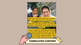 Tangkapan Layar yang menyebut negara akan melunasi hutang sebesar Rp 5 Juta. Foto: turnbackhoax.id