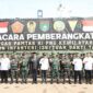 Wali Kota Batam, Amsakar Achmad, menghadiri upacara pemberangkatan Satuan Tugas Pengamanan Perbatasan (Satgas Pamtas) RI–PNG Kewilayahan Yonif 136/Tuah Sakti di Pelabuhan Batu Ampar, Senin (17/11/2025). Foto: INIKEPRI.COM/Media Center Batam
