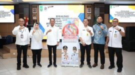 Wali Kota Batam, Amsakar Achmad, membuka Sosialisasi Mekanisme Pemeriksaan dan Verifikasi Pemberian Rekomendasi Daftar Hitam bagi penyedia barang/jasa di Aula Engku Hamidah. Foto: INIKEPRI.COM