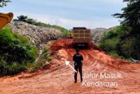 Jalan masuk kendaraan ke TPA Punggur. Foto: INIKEPRI.COM