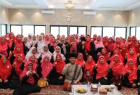 Erlita Amsakar, menghadiri Tablig Akbar dan Dakwah Kemanusiaan yang digelar di Masjid As-Salam, Kecamatan Batamkota. Foto: INIKEPRI.COM