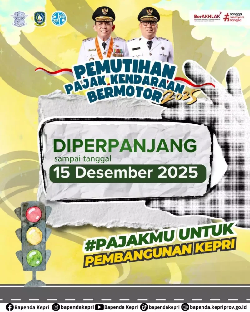 Flyer perpanjangan pemutihan pajak. Foto: Bapenda Kepri 