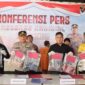 Polres Lingga saat menggelar Konferensi Pers terkait kasus pencabulan. Foto: INIKEPRI.COM/Polres Lingga 