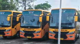 Bus yang akan melayani pelajar di Rempang-Galang. Foto: INIKEPRI.COM