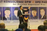 Ketua DPW Partai NasDem Kepri Amsakar Achmad. Foto: INIKEPRI.COM
