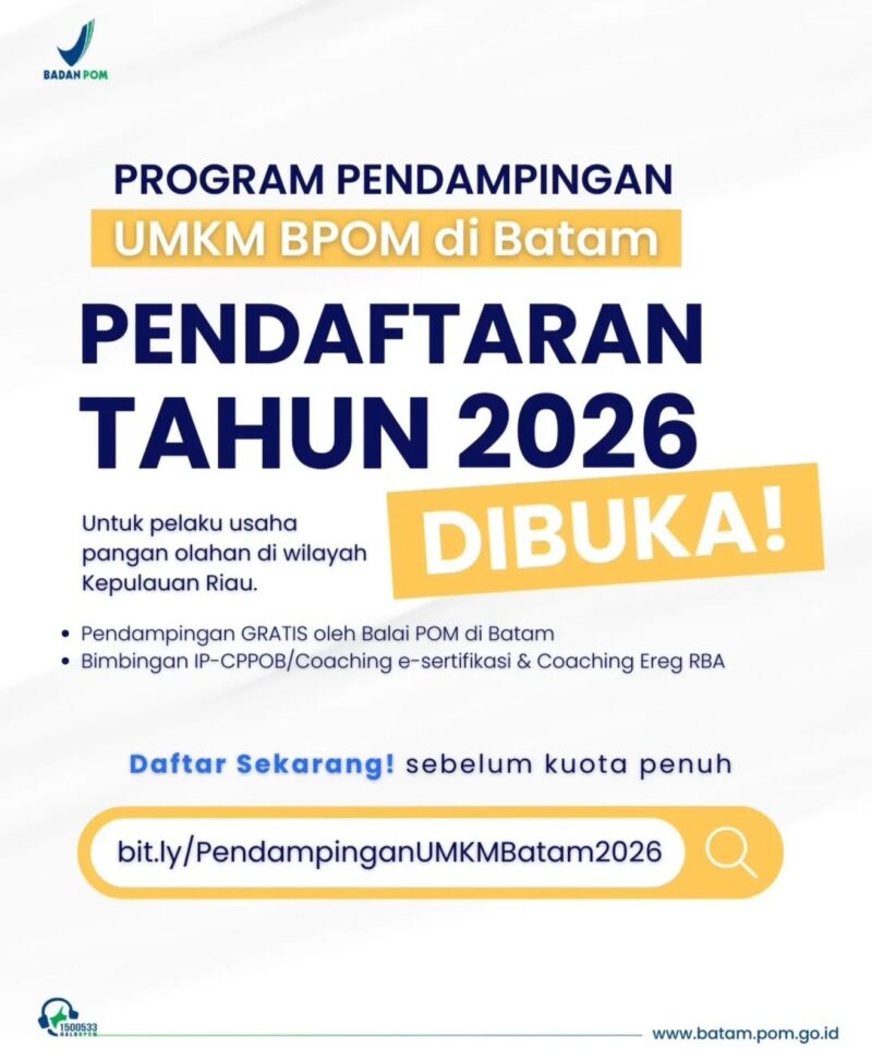E Flyer Program Pendampingan UMKM BPOM. Foto: BPOM