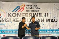 Jailani dan Muhammad Bunga Ashab terpilih sebagai ketua dan Sekretaris AMSI wilayah Kepri tahun 2025. Foto: INIKEPRI.COM