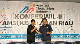 Jailani dan Muhammad Bunga Ashab terpilih sebagai ketua dan Sekretaris AMSI wilayah Kepri tahun 2025. Foto: INIKEPRI.COM