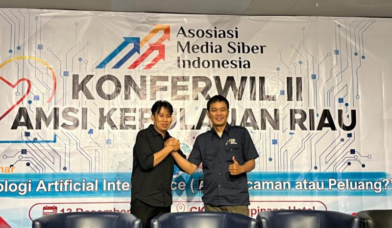 Jailani dan Muhammad Bunga Ashab terpilih sebagai ketua dan Sekretaris AMSI wilayah Kepri tahun 2025. Foto: INIKEPRI.COM