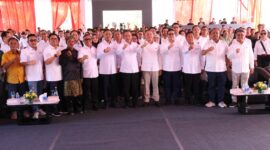 peresmian dan peninjauan program Pembangkit Listrik Tenaga Surya (PLTS) berbasis koperasi di Pulau Sembur. Foto: INIKEPRI.COM