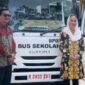 Pemerintah Kabupaten Natuna resmi menerima satu unit bus Sekolah Rakyat, bantuan dari Kementerian Perhubungan Republik Indonesia. Foto: Tangkapan Layar 