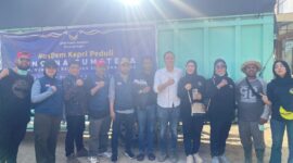 Tim NasDem Kepri Peduli tiba di Aceh Tamiang. Foto: INIKEPRI.COM