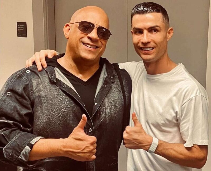Vin Diesel dan Cristiano Ronaldo. Foto: Instagram Vin Diesel 