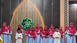 The New Lili Putih Voice MI Darul Ihsan Meriahkan Peringatan Isra Mi’raj di Masjid Al Munawwarah Batu 8. Foto: INIKEPRI.COM