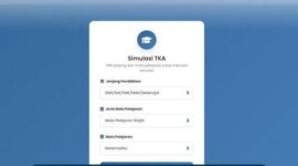 Situs simulasi TKA untuk siswa SD dan SMP yang disediakan Kemendikdasmen. Foto: Kemendikdasmen