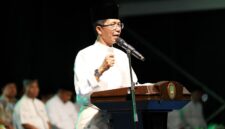 Wali Kota Batam Amsakar Achmad dalam Peringatan Isra Mikraj Nabi Muhammad SAW Tingkat Kota Batam Tahun 1447 Hijriah/2026 Masehi. Foto: INIKEPRI.COM/Media Center Batam 