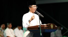 Wali Kota Batam Amsakar Achmad dalam Peringatan Isra Mikraj Nabi Muhammad SAW Tingkat Kota Batam Tahun 1447 Hijriah/2026 Masehi. Foto: INIKEPRI.COM/Media Center Batam 
