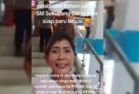 Akun TikTok Yulianti Yuli1612 membagikan praktek culas di Pelabuhan Internasional Batam Center. Foto: Tangkapan Layar 