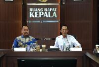 Kepala BP Batam Amsakar Achmad menerima kunjungan kerja Bupati Batu Bara Baharuddin Siagian. Foto: INIKEPRI.COM/BP Batam