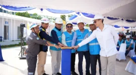 PT PLN Batam resmi melaksanakan seremoni First Piling Proyek Pembangunan PLTGU Batam #1 berkapasitas 120 M. Foto: INIKEPRI.COM/PLN Batam